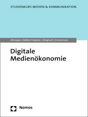 cover image of Digitale Medienökonomie